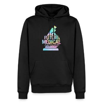 Futur scientifique de laboratoire médical Tie Dye MLS Medical - Sweat à capuche Premium bio Homme - noir - Devant - Nico (187cm)