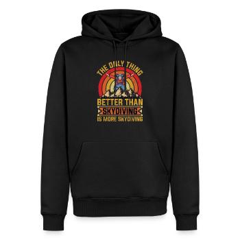 Skydiving The Only Thing Better Than Parachuting - Männer Premium Bio Hoodie - Schwarz - Vorne - Nico (187cm)