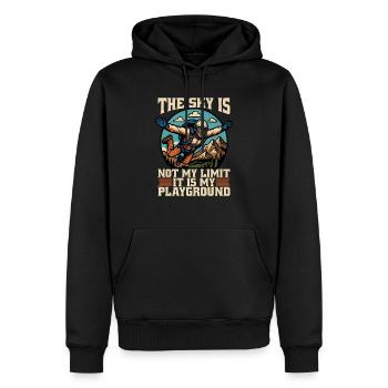 Skydiving The Sky Is Not My Limit Loves Skydive - Männer Premium Bio Hoodie - Schwarz - Vorne - Nico (187cm)