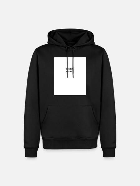 Monday again - Männer Premium Bio Hoodie - Schwarz