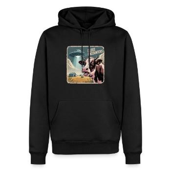 Außerirdische Begegnung Mit Kuh Und UFO - Männer Premium Bio Hoodie - Schwarz - Vorne - Nico (187cm)
