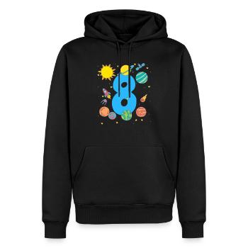 Aventure spatiale huit - Sweat à capuche Premium bio Homme - noir - Devant - Nico (187cm)