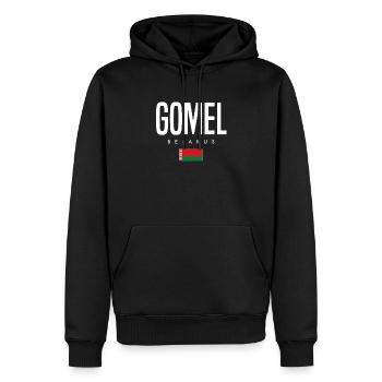 Gomel Belarus Weißrussland - Männer Premium Bio Hoodie - Schwarz - Vorne - Nico (187cm)