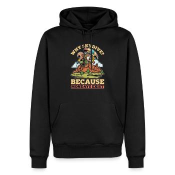 Skydiving Why Skydive Because Base Jumping Lover - Männer Premium Bio Hoodie - Schwarz - Vorne - Nico (187cm)