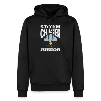 Météorologie amusante Passionnés de météo - Sweat à capuche Premium bio Homme - noir - Devant - Nico (187cm)