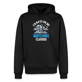 Météorologie amusante Passionnés de météo - Sweat à capuche Premium bio Homme - noir - Devant - Nico (187cm)