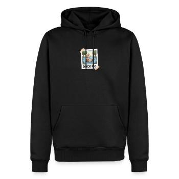 Lustiges Entenbild Duck Pic - Männer Premium Bio Hoodie - Schwarz - Vorne - Nico (187cm)