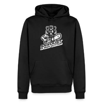 Sciure de bois Bûcheron Forester - Sweat à capuche Premium bio Homme - noir - Devant - Nico (187cm)