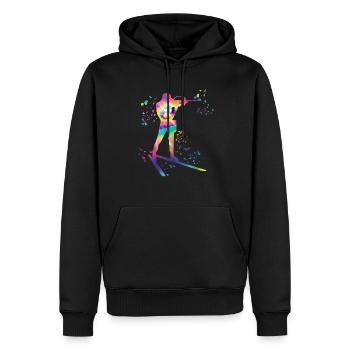 Biathlète Biathlon combiné nordique - Sweat à capuche Premium bio Homme - noir - Devant - Nico (187cm)