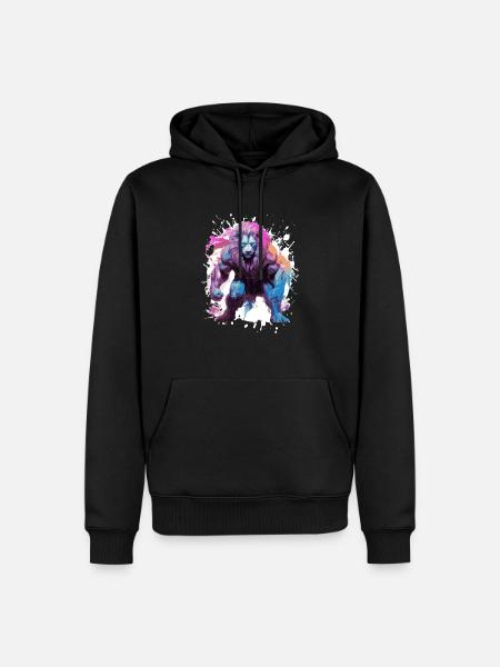 Leo Muscles - Men’s Premium Organic Hoodie - black