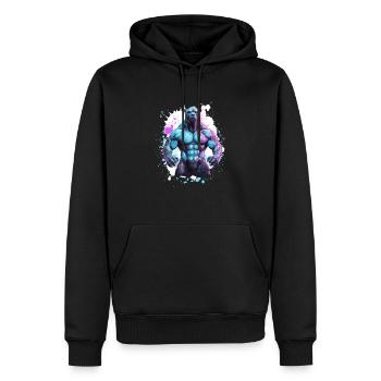 Muscles du grizzli - Sweat à capuche Premium bio Homme - noir - Devant - Nico (187cm)