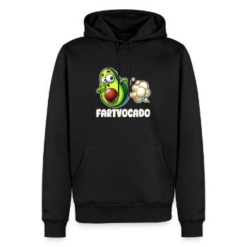 Lustige Avocado Furzen Pupsen Fartvocado - Männer Premium Bio Hoodie - Schwarz - Vorne - Nico (187cm)