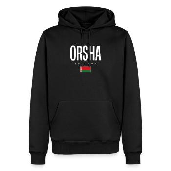 Orsha Belarus Weißrussland - Männer Premium Bio Hoodie - Schwarz - Vorne - Nico (187cm)
