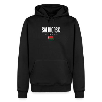 Salihorsk Belarus Weißrussland - Männer Premium Bio Hoodie - Schwarz - Vorne - Nico (187cm)