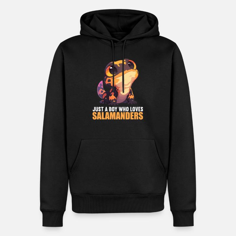 Salamanders Salamander - Männer Premium Bio Hoodie - Schwarz