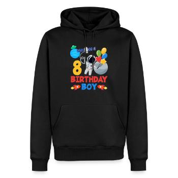 Space Adventure for Birthday Girl 8 - Men’s Premium Organic Hoodie - black - Front - Nico (187cm)
