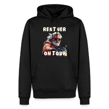 Rentner on Tour - Männer Premium Bio Hoodie - Schwarz - Vorne - Nico (187cm)