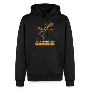 Salamanders Salamander - Men’s Premium Organic Hoodie - black - Front - Nico (187cm)