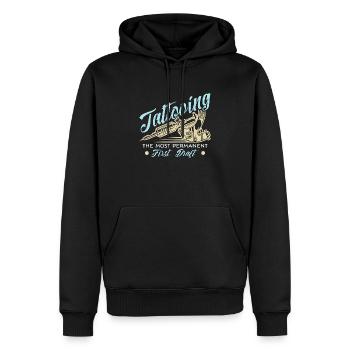 Tattoo Artist Tattooing The Most Tattoo Enthusiast - Männer Premium Bio Hoodie - Schwarz - Vorne - Nico (187cm)