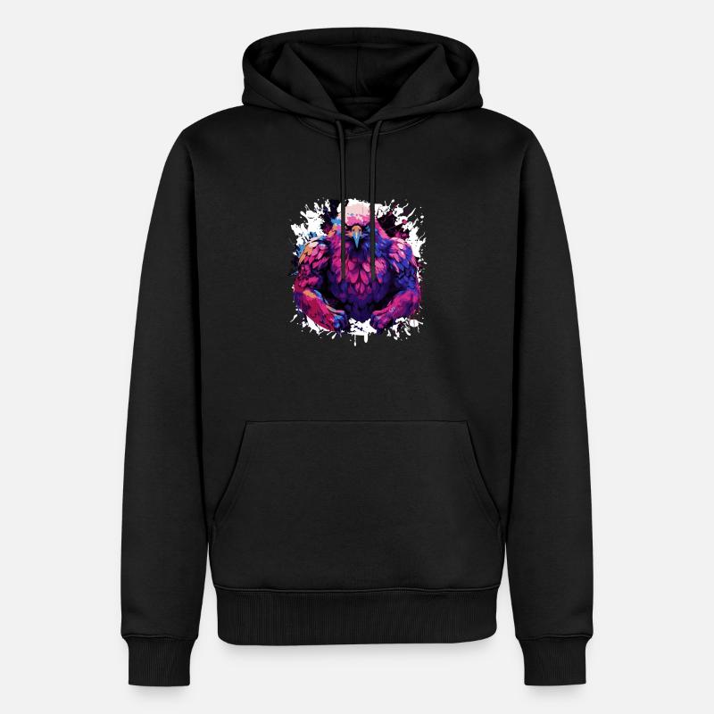Muscles de musculation Eagle - Sweat à capuche Premium bio Homme - noir