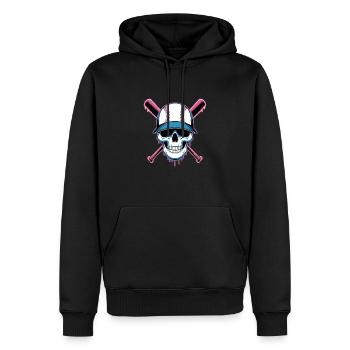 Baseball Skull Batte de Baseball - Sweat à capuche Premium bio Homme - noir - Devant - Nico (187cm)