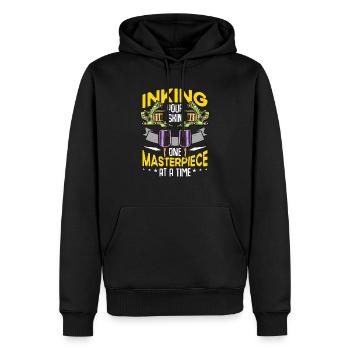 Tattoo Artist Inking Your Skin Tattoo Enthusiast - Männer Premium Bio Hoodie - Schwarz - Vorne - Nico (187cm)