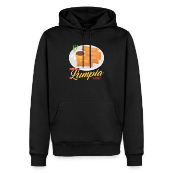 Lumpia Loempia Frühlingsrolle Geschenke - Männer Premium Bio Hoodie - Schwarz - Vorne - Nico (187cm)