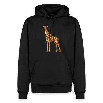 Giraffe - Männer Premium Bio Hoodie - Schwarz - Vorne - Nico (187cm)