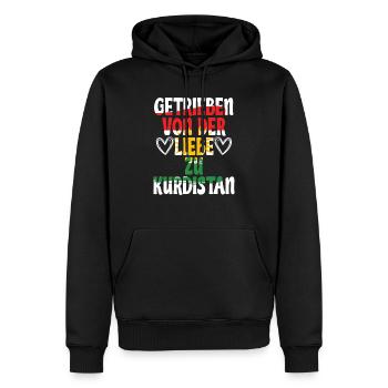Kurdistan Kurdes Kurdes - Sweat à capuche Premium bio Homme - noir - Devant - Nico (187cm)