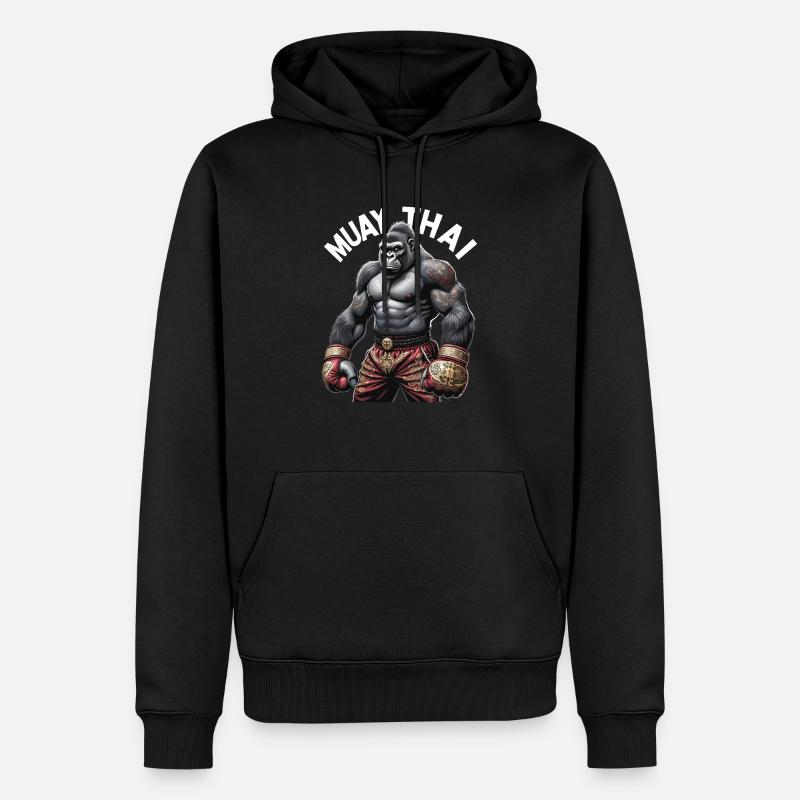Boxe Muay Thai - Sweat à capuche Premium bio Homme - noir
