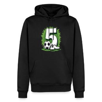 Fußball Geburtstag 5 Jahre Jungen Geschenk - Männer Premium Bio Hoodie - Schwarz - Vorne - Nico (187cm)