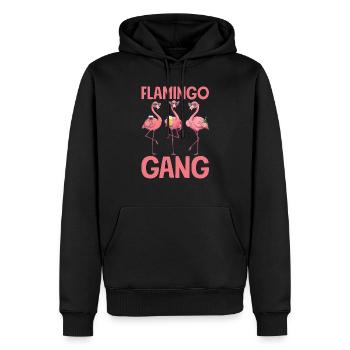 Flamingo Gang Gruppen Motiv JGA Mallorca Party - Männer Premium Bio Hoodie - Schwarz - Vorne - Nico (187cm)