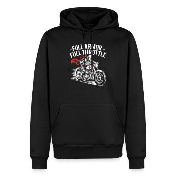 Christian Biker : Full Armor Full Pipe - Sweat à capuche Premium bio Homme - noir - Devant - Nico (187cm)