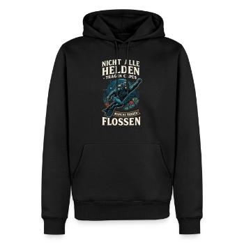 Not all heroes wear capes, fins, divers - Men’s Premium Organic Hoodie - black - Front - Nico (187cm)