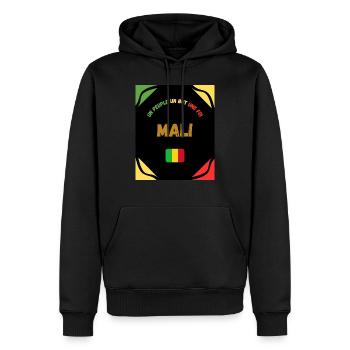 Mali Un peuple Un but une foi - Sweat à capuche Premium bio Homme - noir - Devant - Nico (187cm)