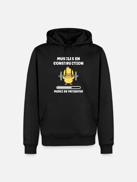 Animaux Humour musculation - Sweat à capuche Premium bio Homme - noir