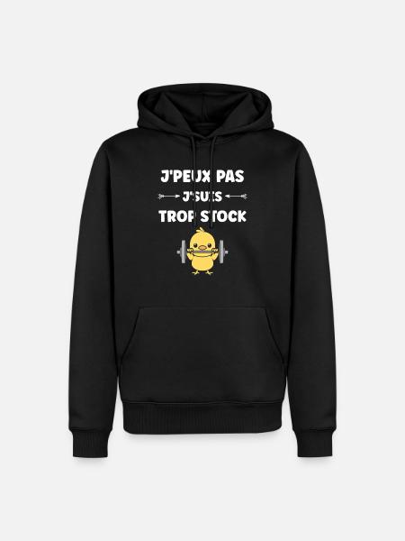 Animaux Humour musculation - Sweat à capuche Premium bio Homme - noir