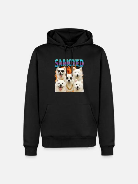 Samojede - Männer Premium Bio Hoodie - Schwarz