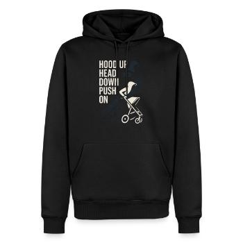 Kinderzimmervater Vaterschaft Pride - Männer Premium Bio Hoodie - Schwarz - Vorne - Nico (187cm)