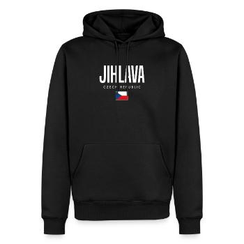 Jihlava Tschechien - Männer Premium Bio Hoodie - Schwarz - Vorne - Nico (187cm)