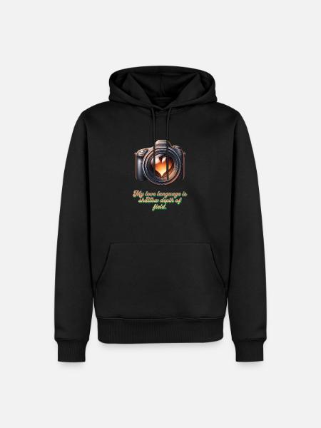 Declaration of love in blur - Men’s Premium Organic Hoodie - black