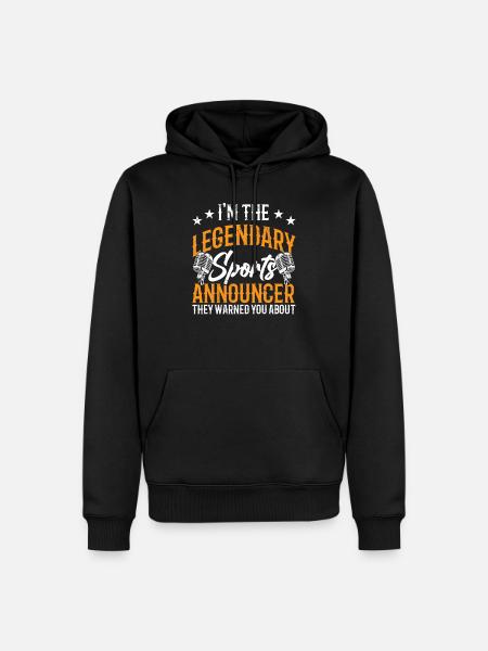 Funny Sports Announcer - Men’s Premium Organic Hoodie - black