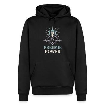 Néo-initié Parent Pride Preemie Warrior Nouveau-né - Sweat à capuche Premium bio Homme - noir - Devant - Nico (187cm)