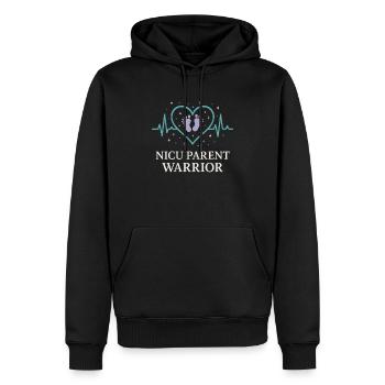 Néo-initié Parent Pride Preemie Warrior Nouveau-né - Sweat à capuche Premium bio Homme - noir - Devant - Nico (187cm)