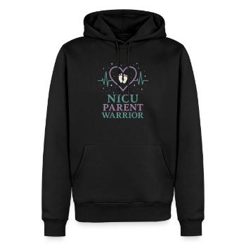 Néo-initié Parent Pride Preemie Warrior Nouveau-né - Sweat à capuche Premium bio Homme - noir - Devant - Nico (187cm)