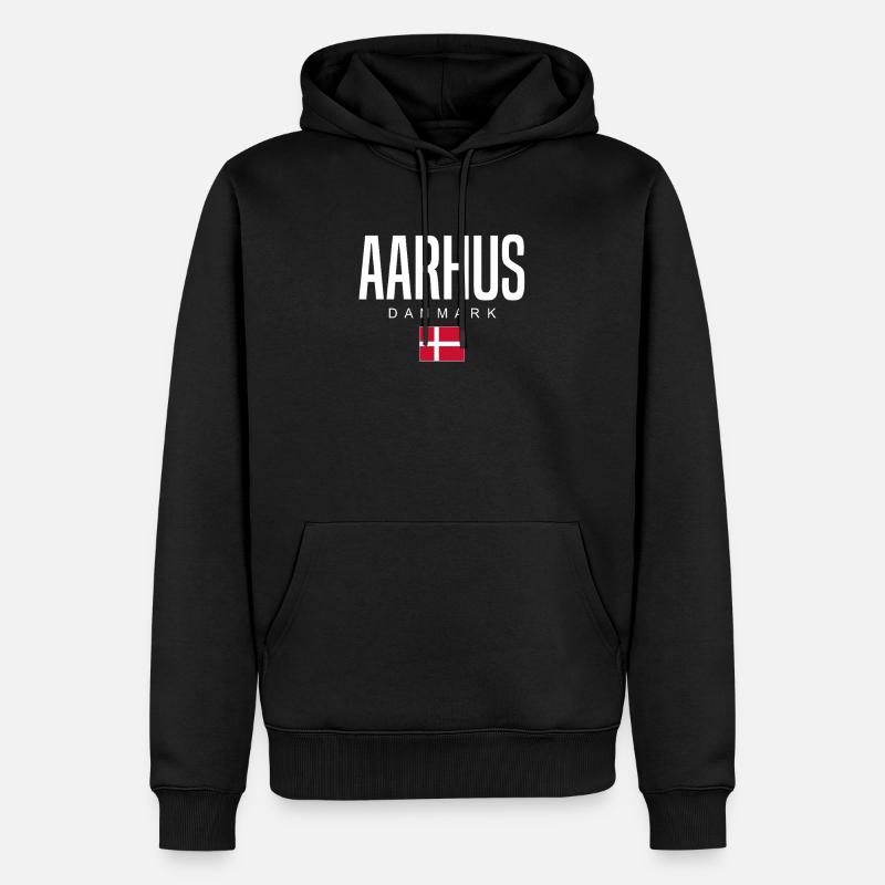 Aarhus Dänemark - Männer Premium Bio Hoodie - Schwarz