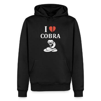 cobra - Sweat à capuche Premium bio Homme - noir - Devant - Nico (187cm)