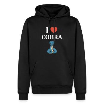 cobra - Sweat à capuche Premium bio Homme - noir - Devant - Nico (187cm)