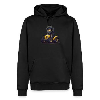 Ninja auf Traktor - Männer Premium Bio Hoodie - Schwarz - Vorne - Nico (187cm)
