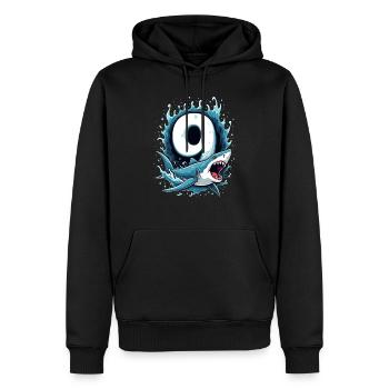 Hai Kindergeburtstag Nummer Neun Abenteuer - Männer Premium Bio Hoodie - Schwarz - Vorne - Nico (187cm)
